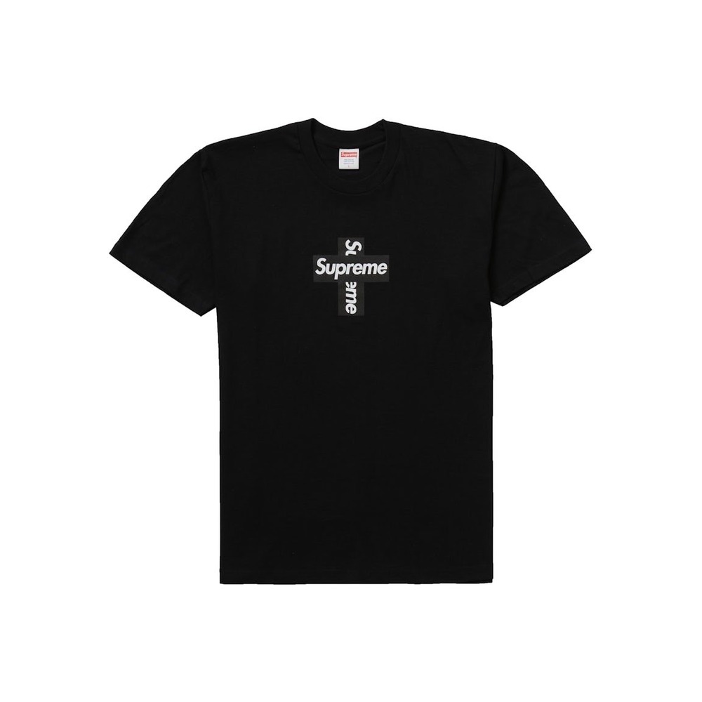 Supreme Cross Box Logo Tee Black Large New Without Tags